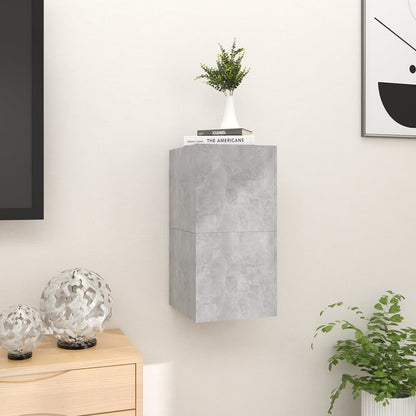 TV overskabe 2 stk Betongrå 30,5x30x30 cm