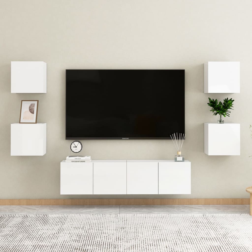 TV overskab hvid højglans 30,5x30x30 cm
