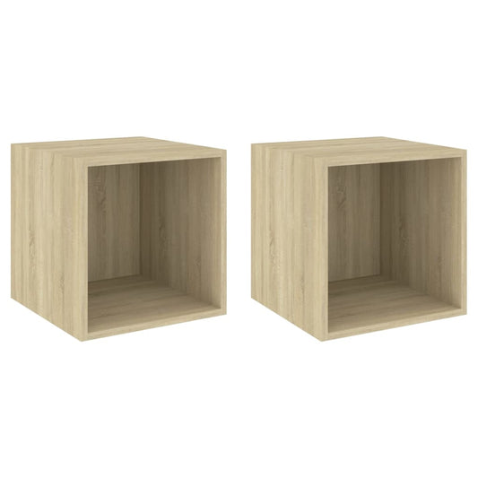 Wandschränke 2 Stk. Sonoma-Eiche 37x37x37 cm Holzwerkstoff