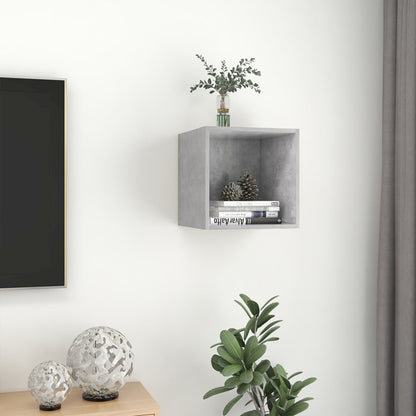 Wandschrank Betongrau 37x37x37 cm Holzwerkstoff