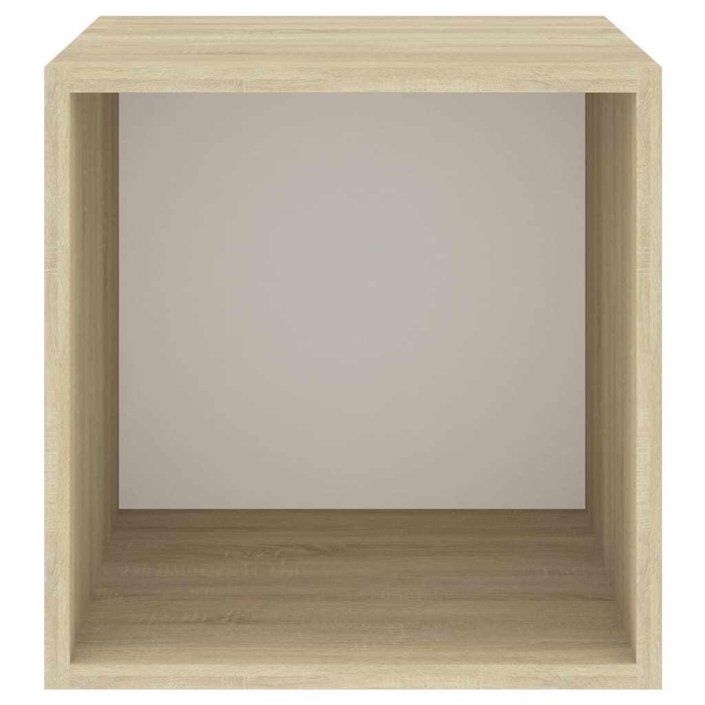 Wandschränke 4 Stk. Weiß Sonoma-Eiche 37x37x37 cm Holzwerkstoff