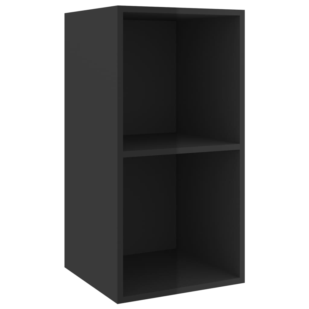 TV-vægskab sort højglans 37x37x72 cm træmateriale
