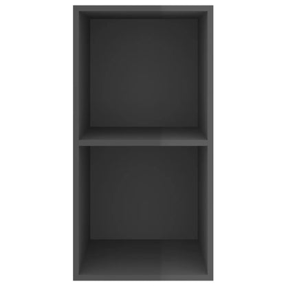 TV overskab højglans grå 37x37x72 cm træmateriale