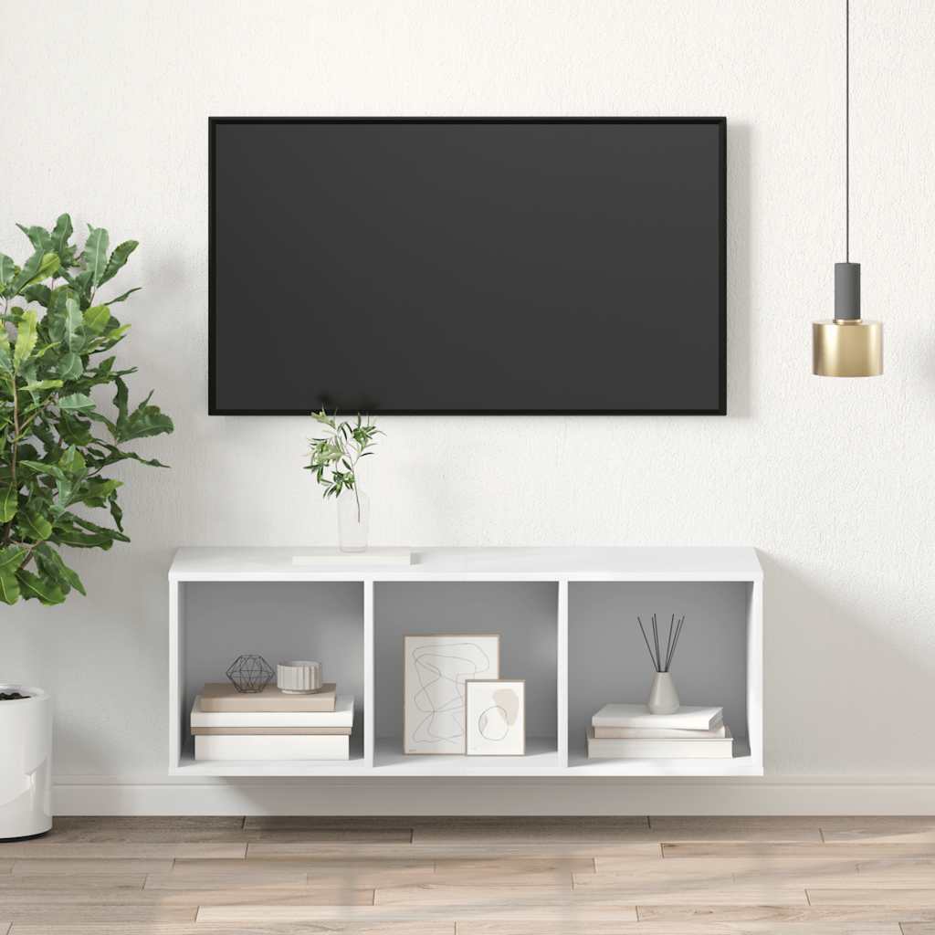 TV-Wandschrank Weiß 37x37x107 cm Holzwerkstoff