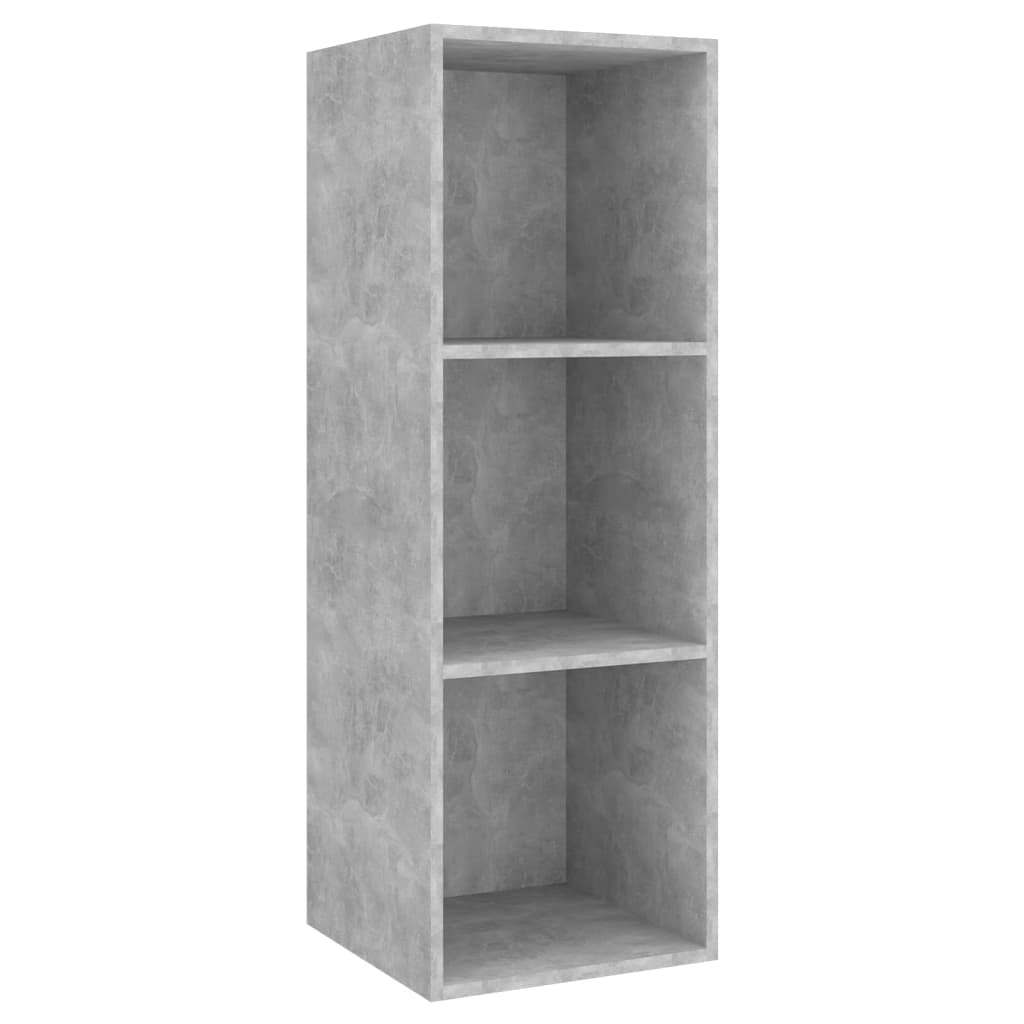 TV-Wandschrank Betongrau 37x37x107 cm Holzwerkstoff