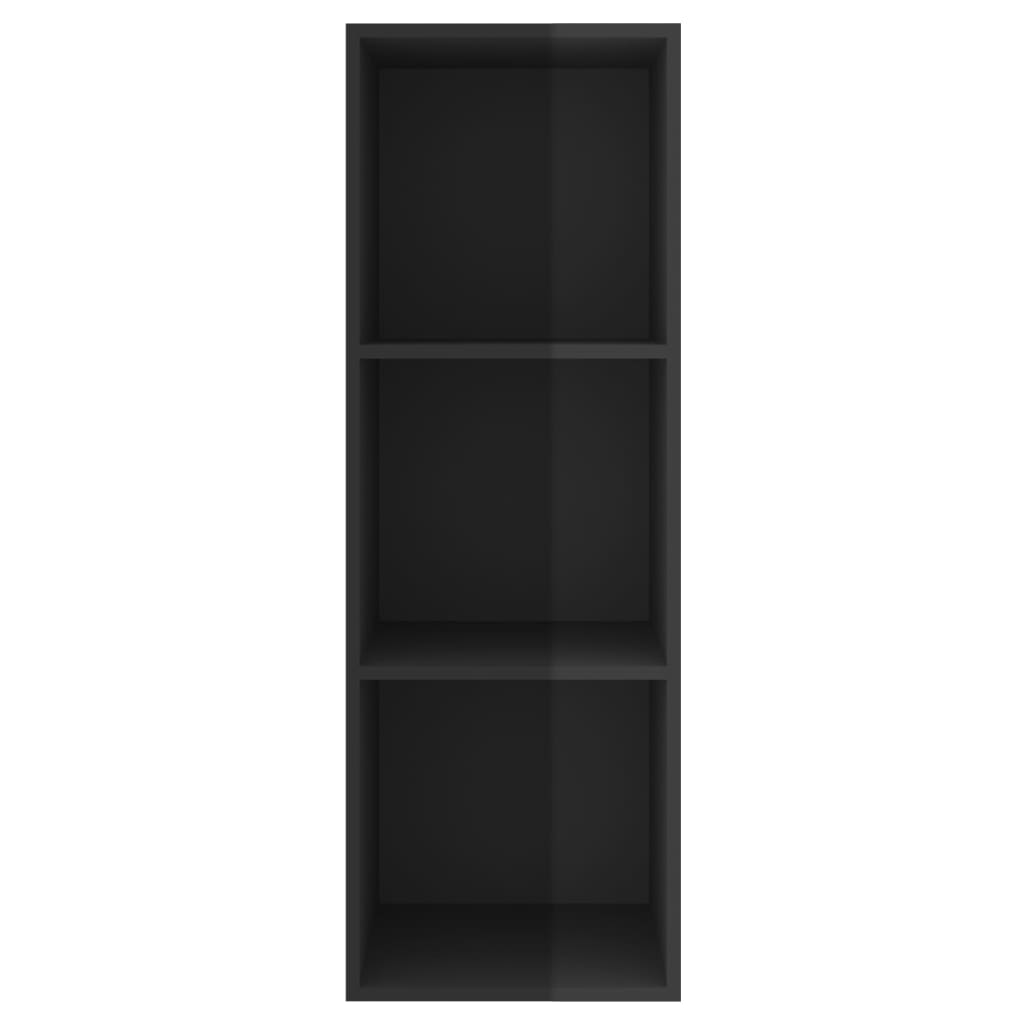 TV-vægskab sort højglans 37x37x107 cm træmateriale