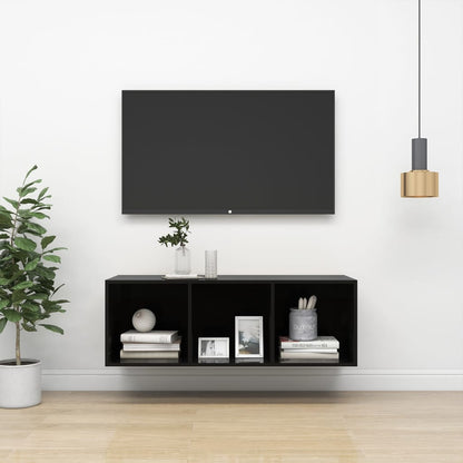 TV-vægskab sort højglans 37x37x107 cm træmateriale