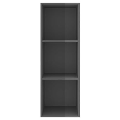 TV overskab højglans grå 37x37x107 cm træmateriale
