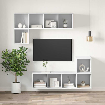 TV-Wandschrank Weiß 37x37x142,5 cm Holzwerkstoff