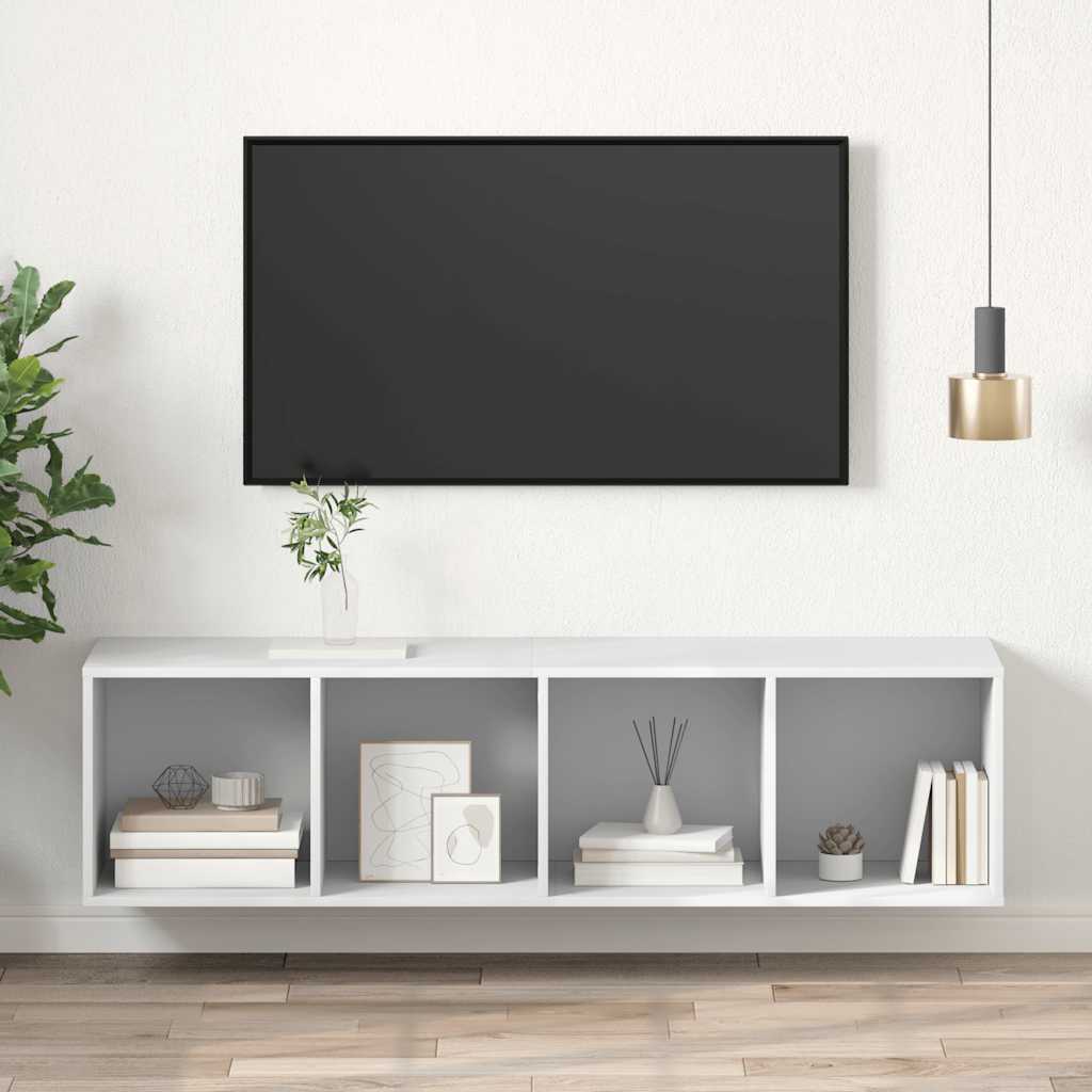 TV-Wandschrank Weiß 37x37x142,5 cm Holzwerkstoff