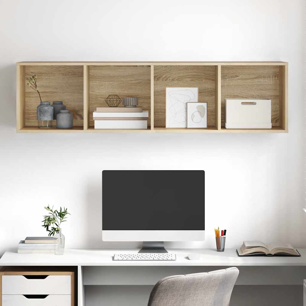TV-Wandschrank Sonoma-Eiche 37x37x142,5 cm Holzwerkstoff