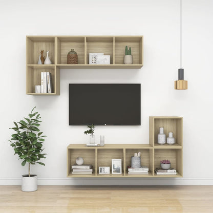 TV vægskab Sonoma eg 37x37x142,5 cm træmateriale