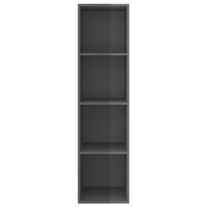 TV-Wandschrank Hochglanz-Grau 37x37x142,5 cm Holzwerkstoff