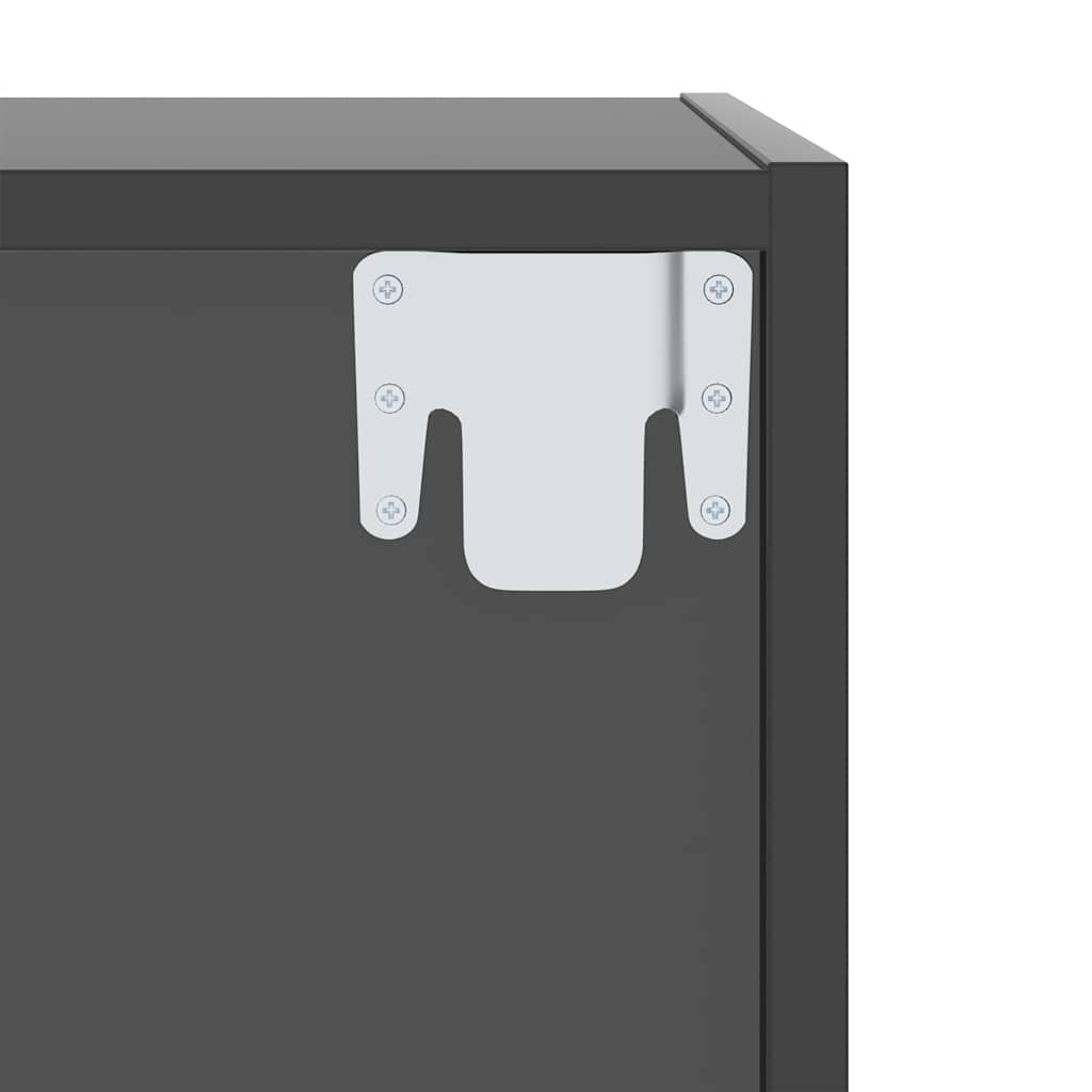 TV overskab højglans grå 37x37x142,5 cm træmateriale