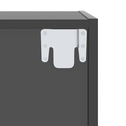 TV overskab højglans grå 37x37x142,5 cm træmateriale