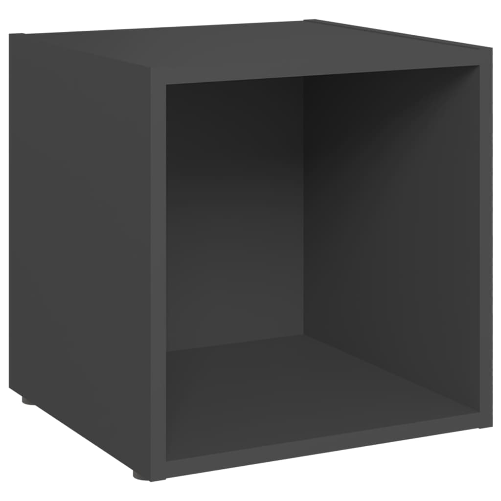TV-skabe 4 stk Grå 37x35x37 cm træmateriale