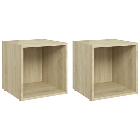 TV-Schränke 2 Stk. Sonoma-Eiche 37x35x37 cm Holzwerkstoff