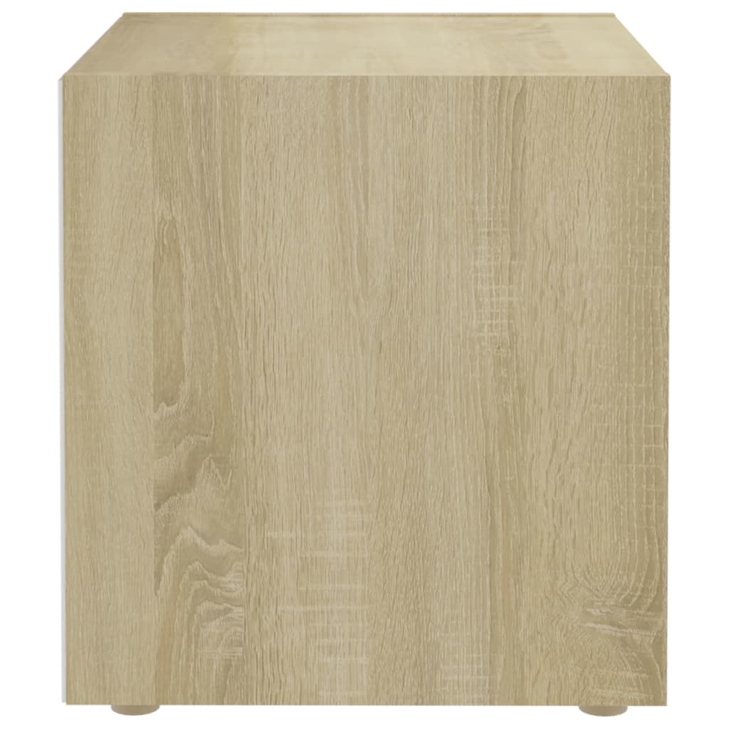TV-skabe 4 stk Hvid Sonoma eg 37x35x37 cm træmateriale