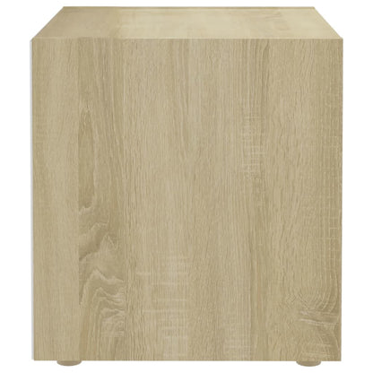 TV-skabe 4 stk Hvid Sonoma eg 37x35x37 cm træmateriale