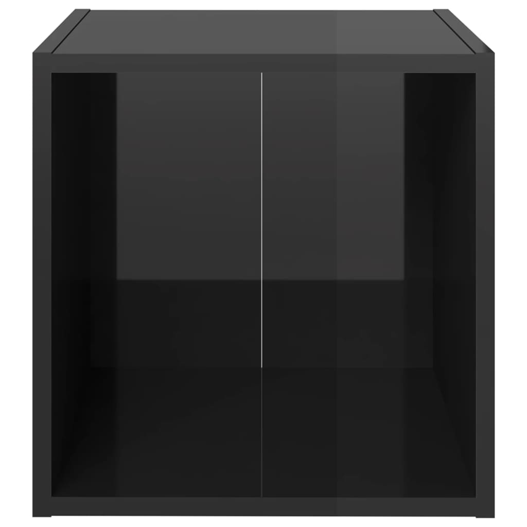 TV-skabe 4 stk Sort højglans 37x35x37 cm træmateriale