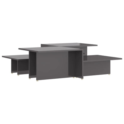 Couchtische 2 Stk. Hochglanz-Grau 111,5x50x33 cm Holzwerkstoff