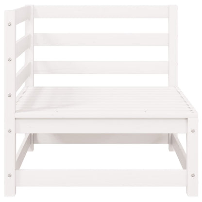 Garten-Ecksofa Weiß Massivholz Kiefer