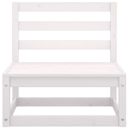 Garten-Mittelsofa Weiß Massivholz Kiefer