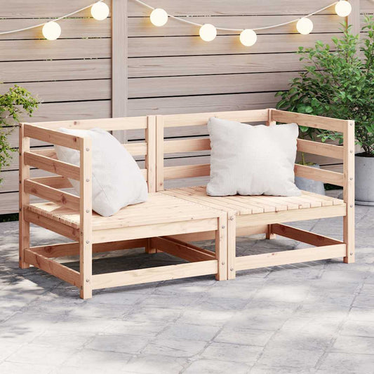 Garten-Ecksofas 2 Stk. Massivholz Kiefer