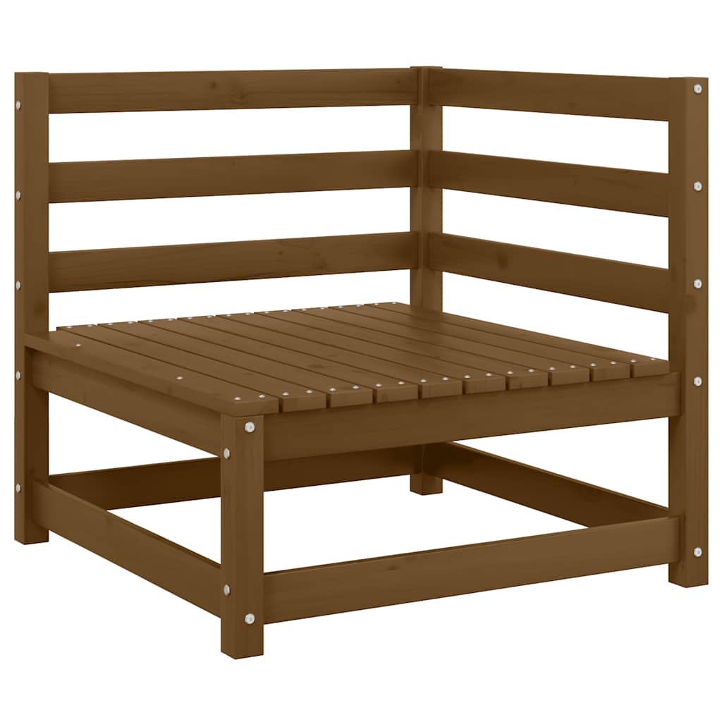 Garten-Ecksofas 2 Stk. Honigbraun Kiefer Massivholz