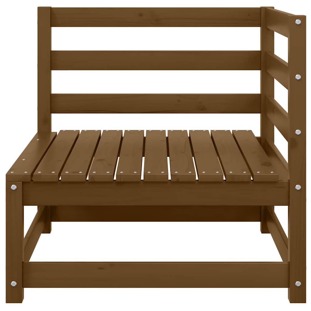 Garten-Ecksofas 2 Stk. Honigbraun Kiefer Massivholz
