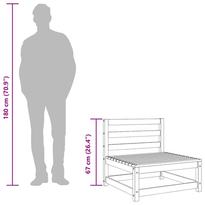 Garten-Mittelsofas 2 Stk. Honigbraun Massivholz Kiefer