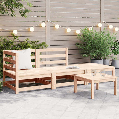 3-tlg. Garten-Lounge-Set Massivholz Kiefer