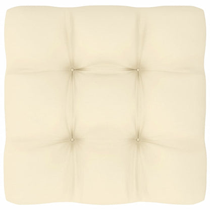 Garten-Ecksofa mit Creme Kissen Massivholz Kiefer
