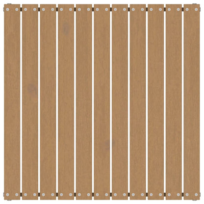 Garten-Fußhocker mit Kissen Honigbraun Kiefer Massivholz