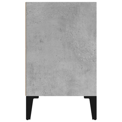 Nachttisch mit Metallbeinen Betongrau 40x30x50 cm