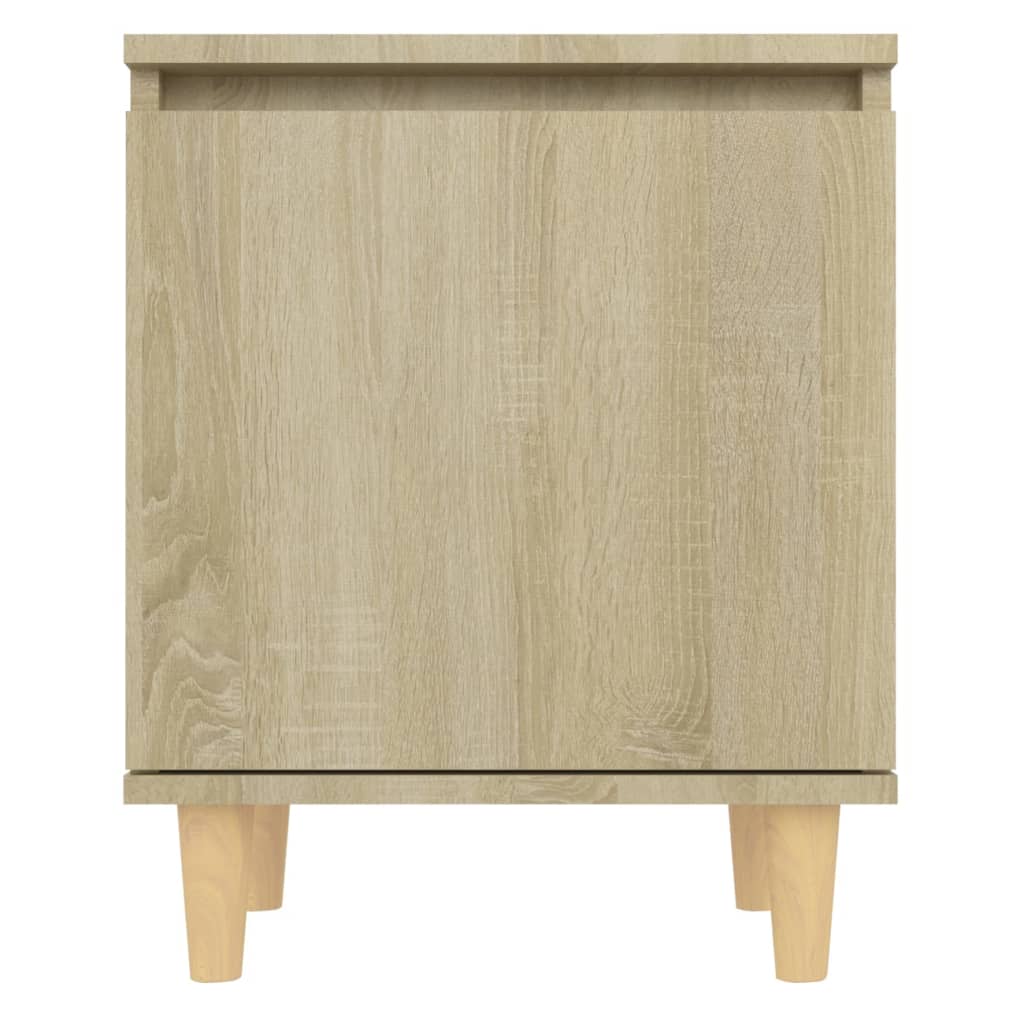 Nachttische 2 Stk. Massivholz-Beinen Sonoma-Eiche 40x30x50cm
