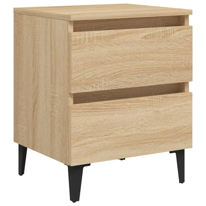 Nachttische 2 Stk. Sonoma-Eiche 40x35x50 cm Holzwerkstoff