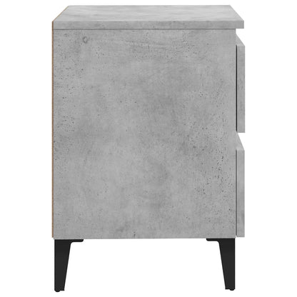 Nachttische 2 Stk. Betongrau 40x35x50 cm Holzwerkstoff