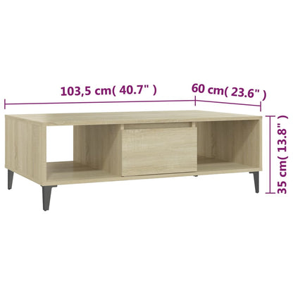 Couchtisch Sonoma-Eiche 103,5x60x35 cm Holzwerkstoff