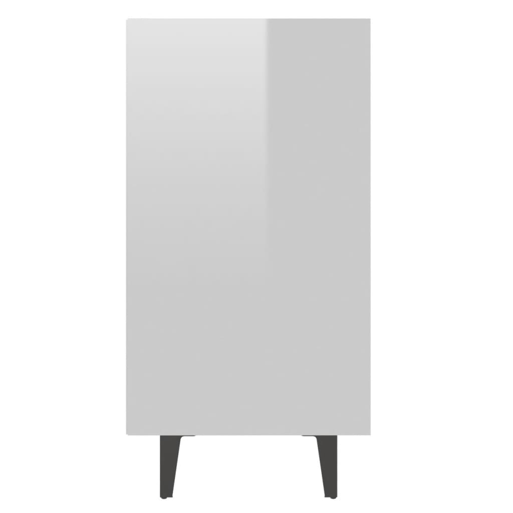 Skænk Højglans Hvid 103,5x35x70 cm Træmateriale
