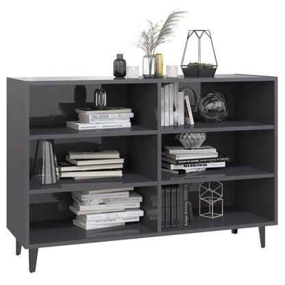 Sideboard Hochglanz-Grau 103,5x35x70 cm Holzwerkstoff