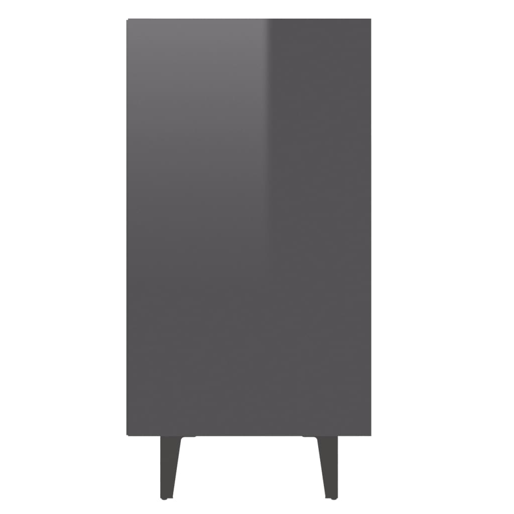 Sideboard Hochglanz-Grau 103,5x35x70 cm Holzwerkstoff