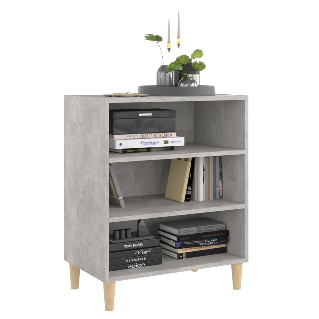 Skænk Beton Grå 57x35x70 cm Træ Materiale