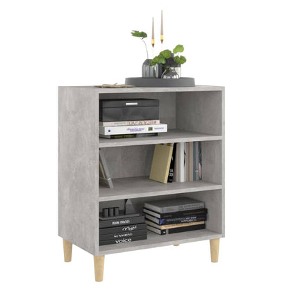 Skænk Beton Grå 57x35x70 cm Træ Materiale