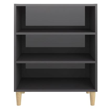 Sideboard Hochglanz-Grau 57x35x70 cm Holzwerkstoff