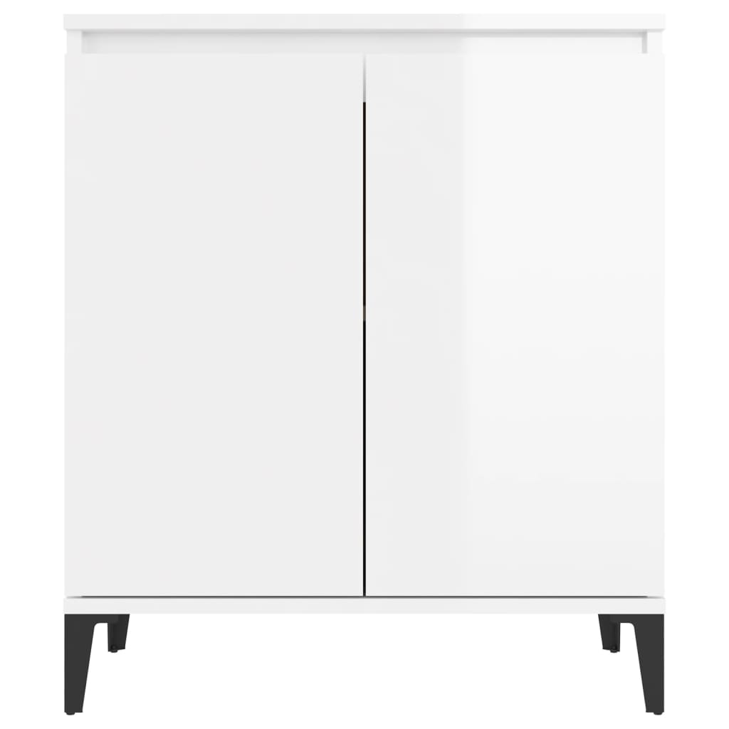 Sideboard Hochglanz-Weiß 60x35x70 cm Holzwerkstoff