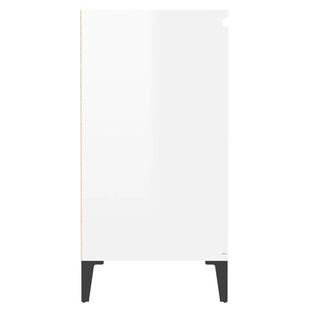 Sideboard Hochglanz-Weiß 60x35x70 cm Holzwerkstoff
