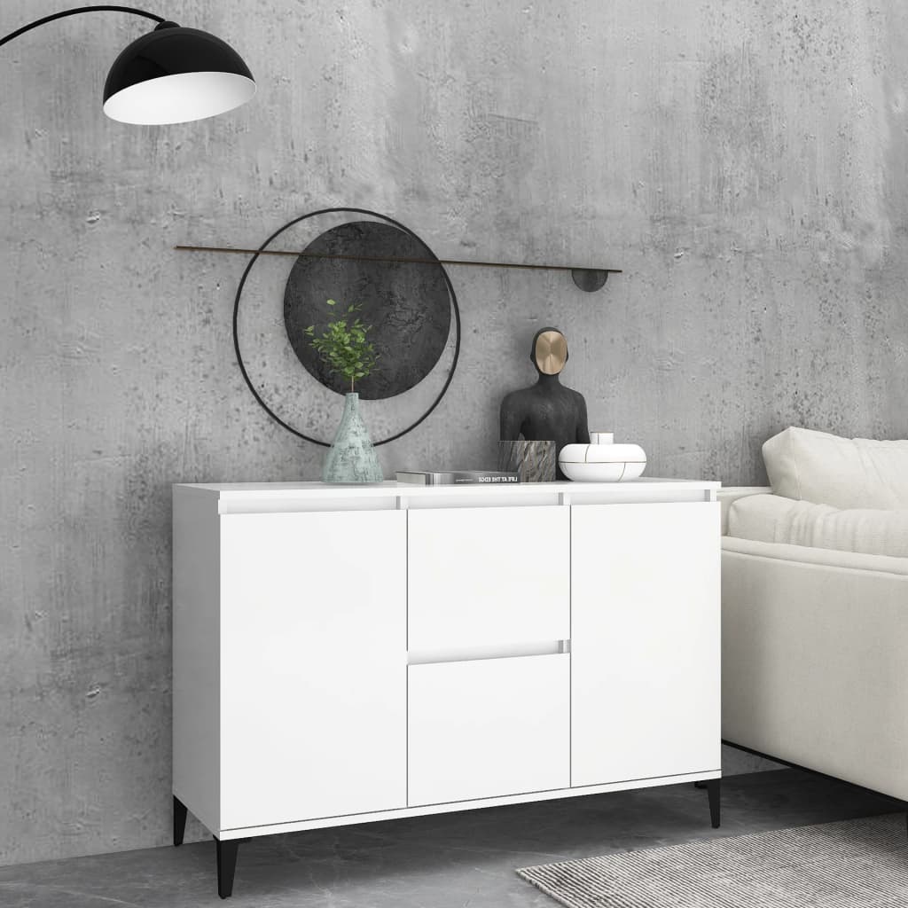 Sideboard Weiß 102x35x70 cm Holzwerkstoff