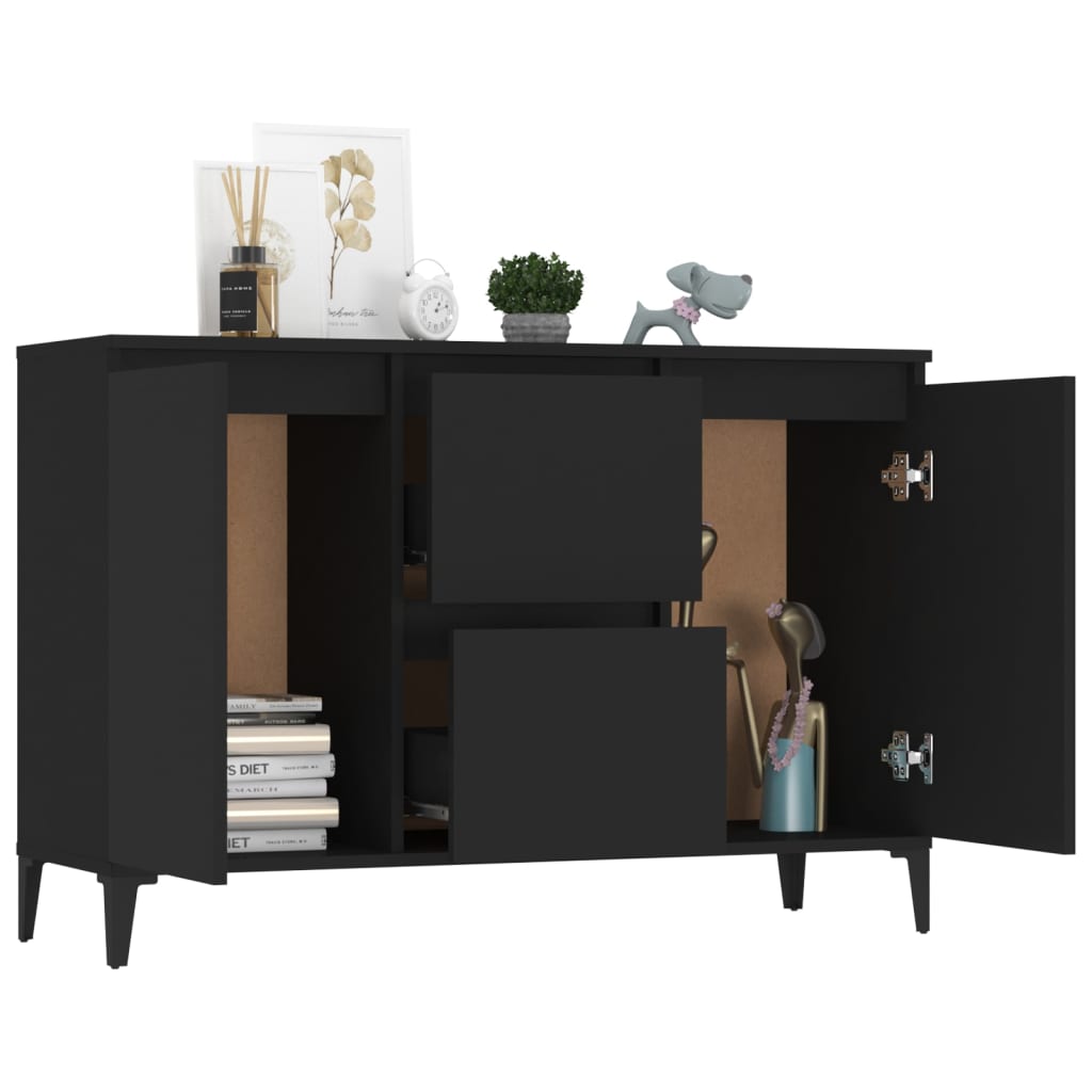 Sideboard Schwarz 102x35x70 cm Holzwerkstoff