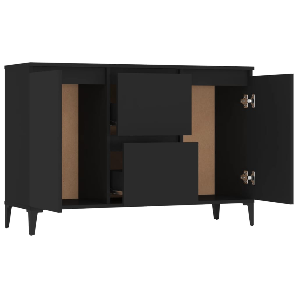 Sideboard Schwarz 102x35x70 cm Holzwerkstoff
